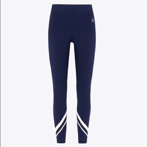 Tory Burch Sport Leggings Size Medium Navy Blue